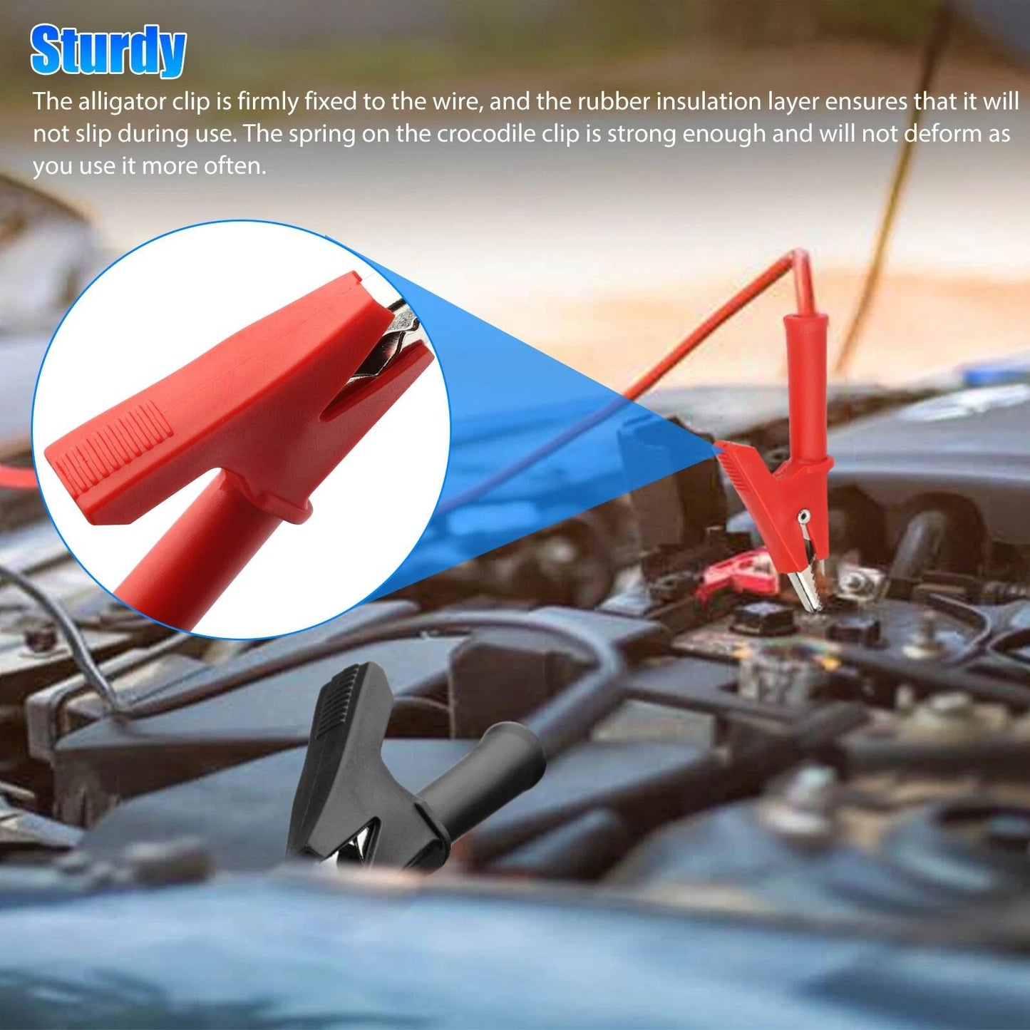 Alligator Clips Electrical Test Leads Set Durable Jumper Wires  Cables for Secure Connections 30V
