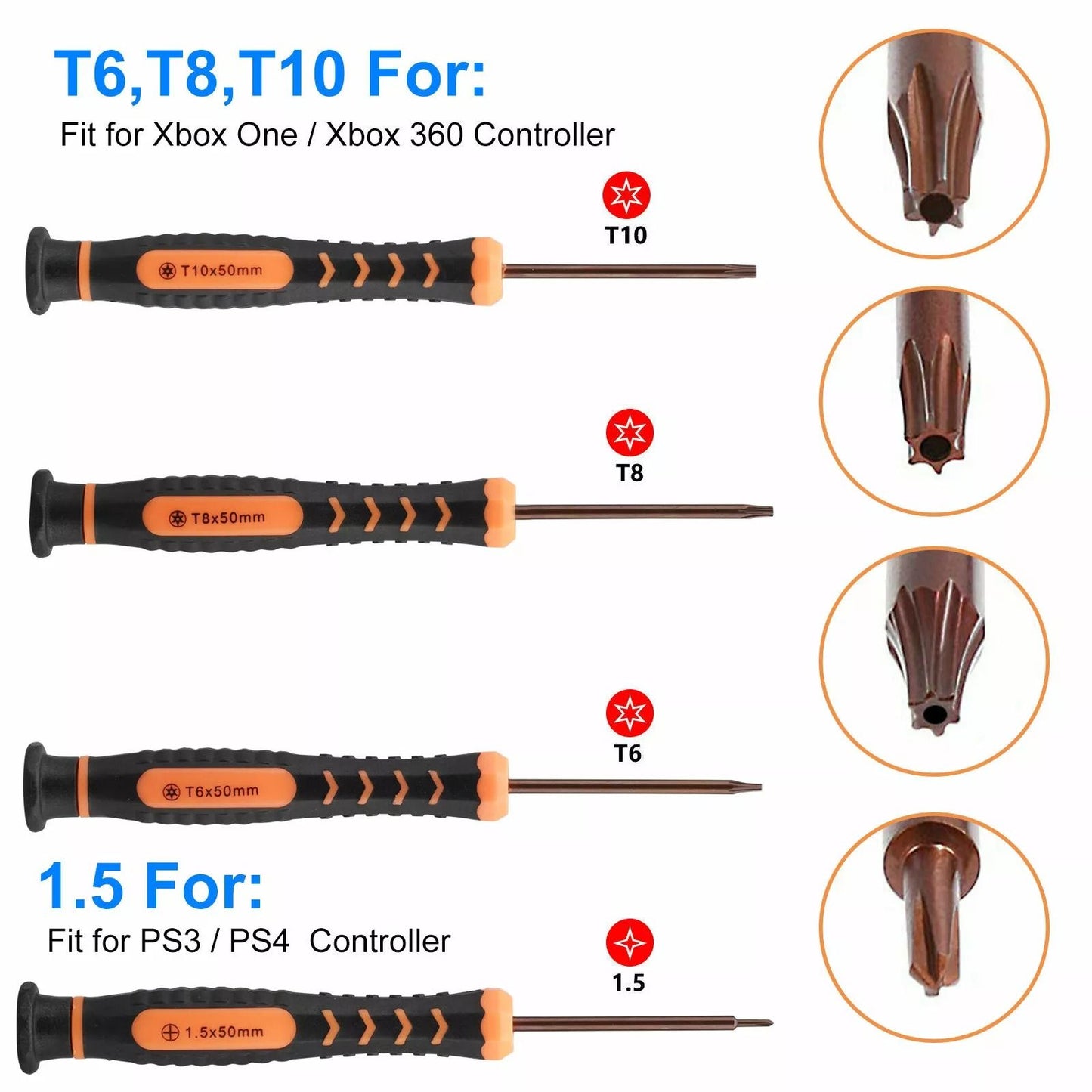 11 in 1 Repair Tools Kit for Xbox  PlayStation Controllers Premium Screwdriver Set for Xbox One 36