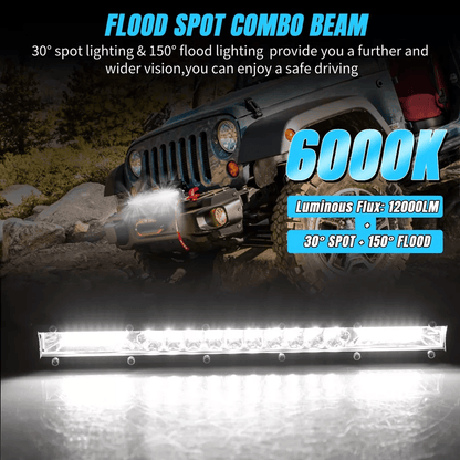 LED Work Light Bar Combo Spot Flood Driving Lamp For SUV ATV Boat Off Road 1