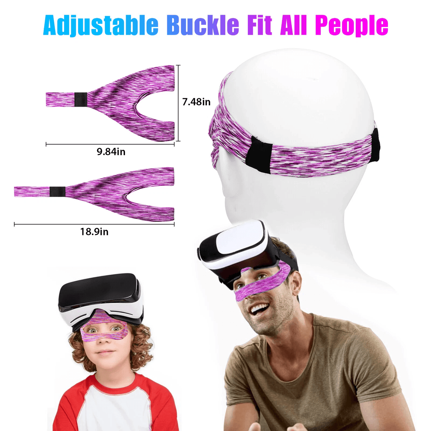 Adjustable VR Eye Mask Face Cover Fit For Oculus Quest Breathable  Washable VR Sweatproof Mask 4