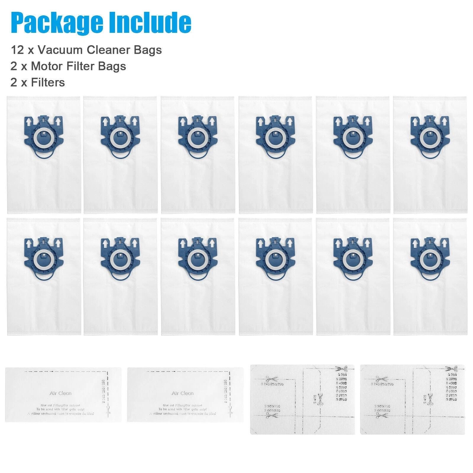 Disposable Vacuum Cleaner Bags For S2 S5 S8 C1 C2 C3 Series 4
