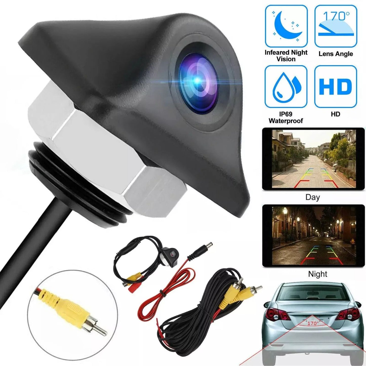 Universal Car Rear View Camera Auto Parking Reverse Backup Camera with Night Vision Waterproof