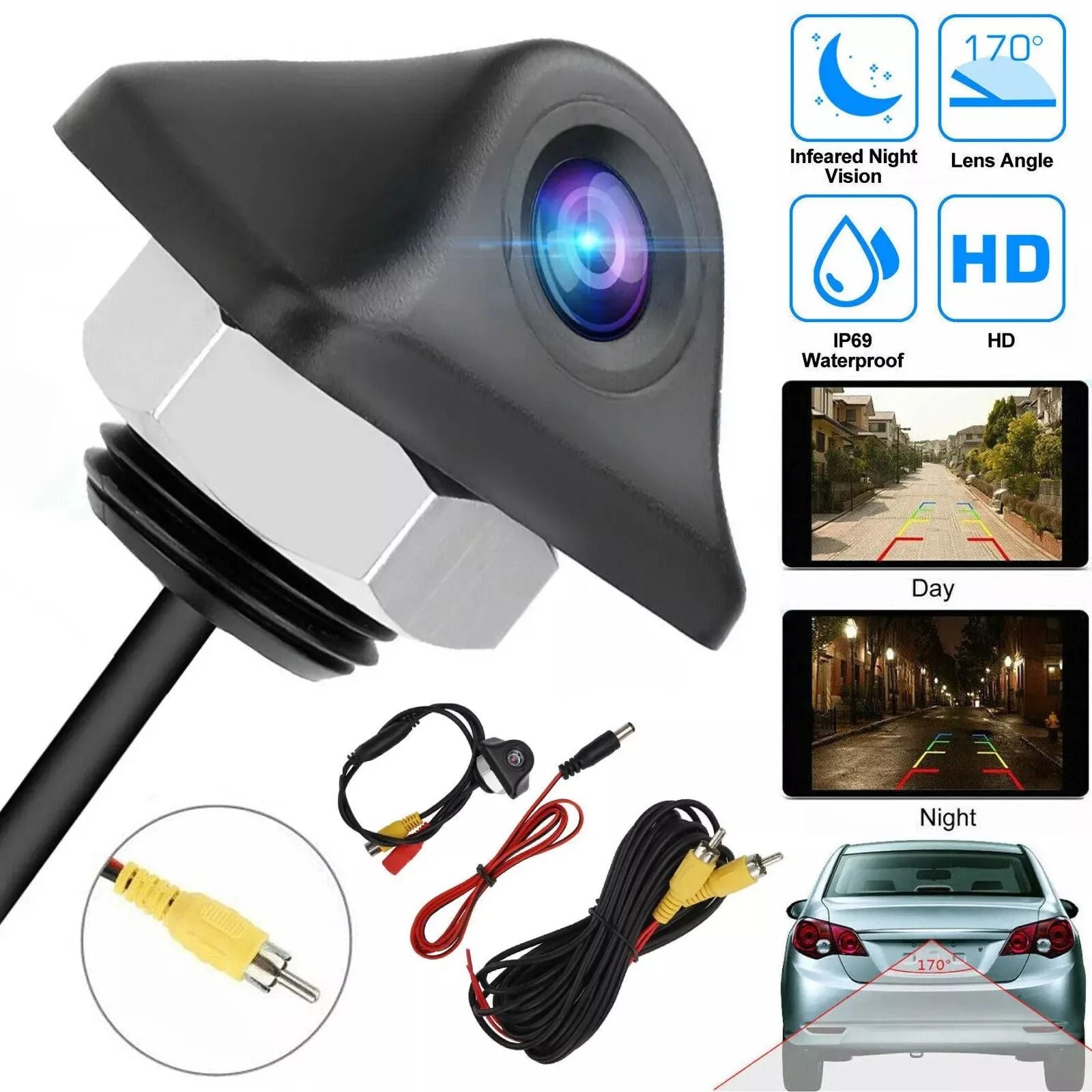 Universal Car Rear View Camera Auto Parking Reverse Backup Camera with Night Vision Waterproof