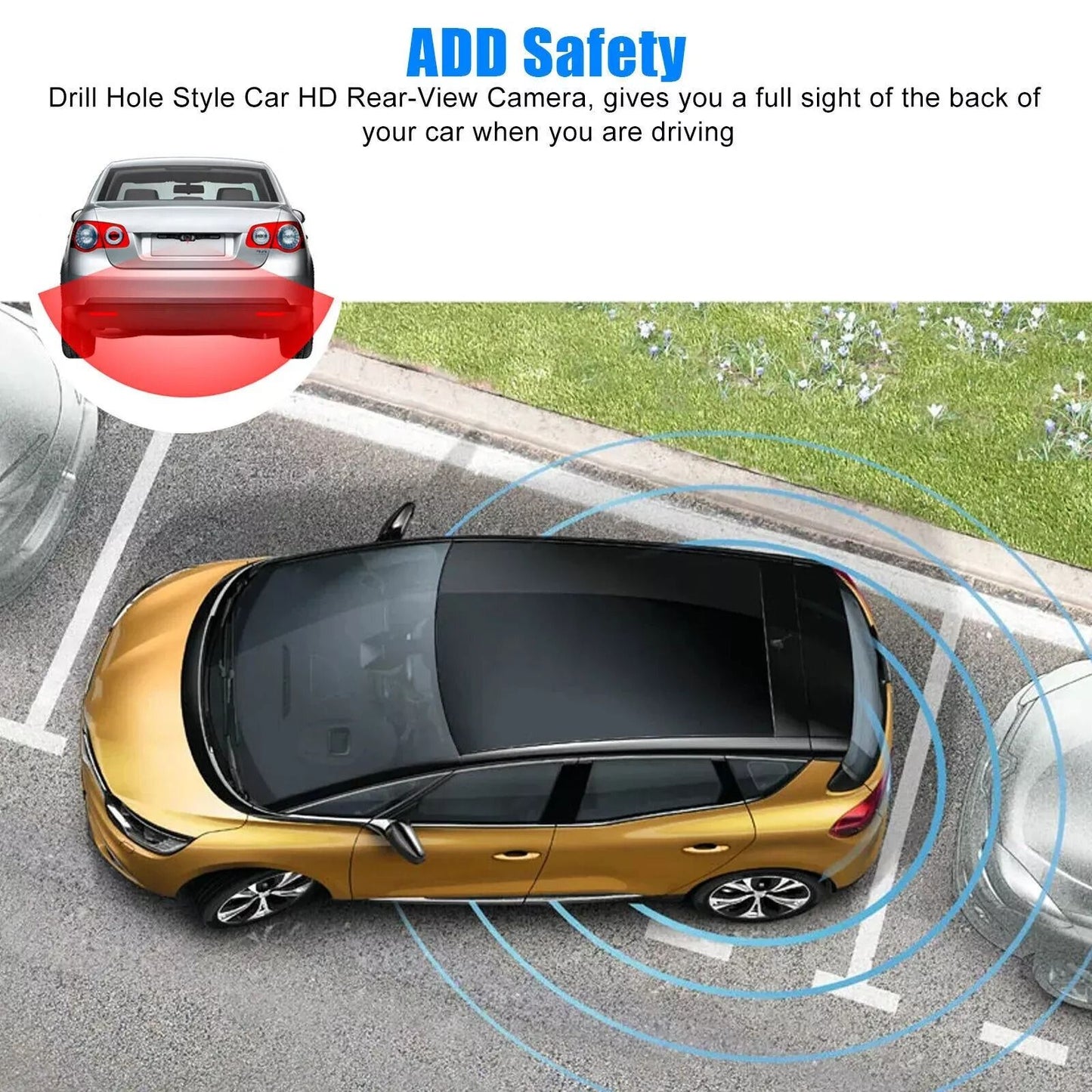 Universal Car Rear View Camera Auto Parking Reverse Backup Camera with Night Vision Waterproof