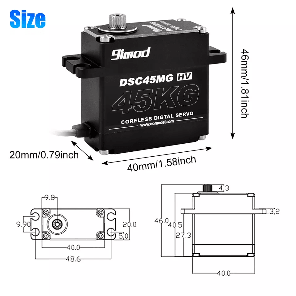 Metal Gear Digital Servo Waterproof High Torque  Speed Coreless Motor For RC Car Truck Crawler 6