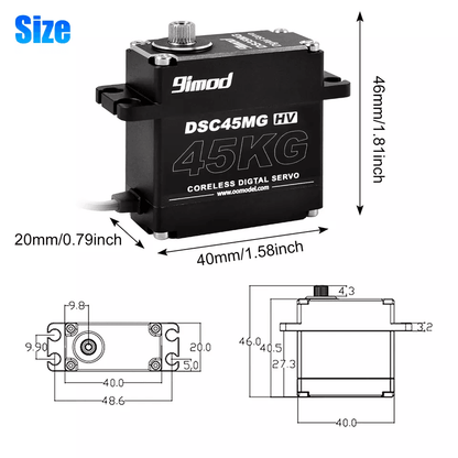 Metal Gear Digital Servo Waterproof High Torque  Speed Coreless Motor For RC Car Truck Crawler 6