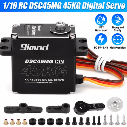 Metal Gear Digital Servo Waterproof High Torque & Speed, Coreless Motor for RC Car Truck Crawler