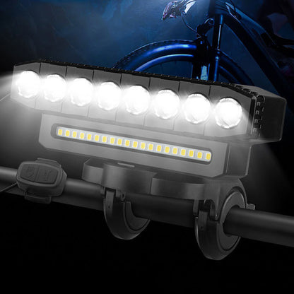 LED Bike Front Light 8 LED Bicycle Headlight USB Charging 6 Lighting Modes Driving Fog Lamp 1