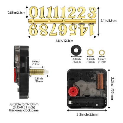 6Set Quartz Wall Clock Movement Mechanism DIY Kit With Replacement Hands  Repair Tool Kit 1