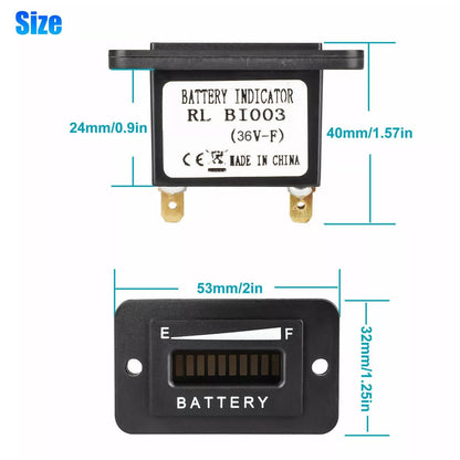 Battery Indicator Meter Gauge for 36V EZGO Club Car Yamaha Golf Cart Boat  ATV Voltage Tester