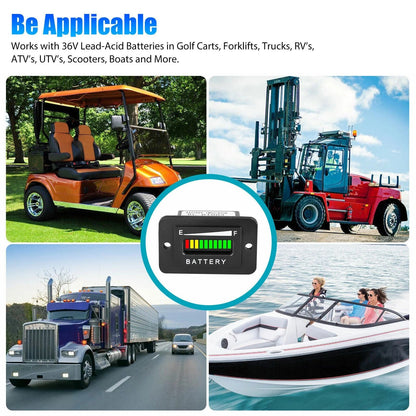 Battery Indicator Meter Gauge for 36V EZGO Club Car Yamaha Golf Cart Boat  ATV Voltage Tester