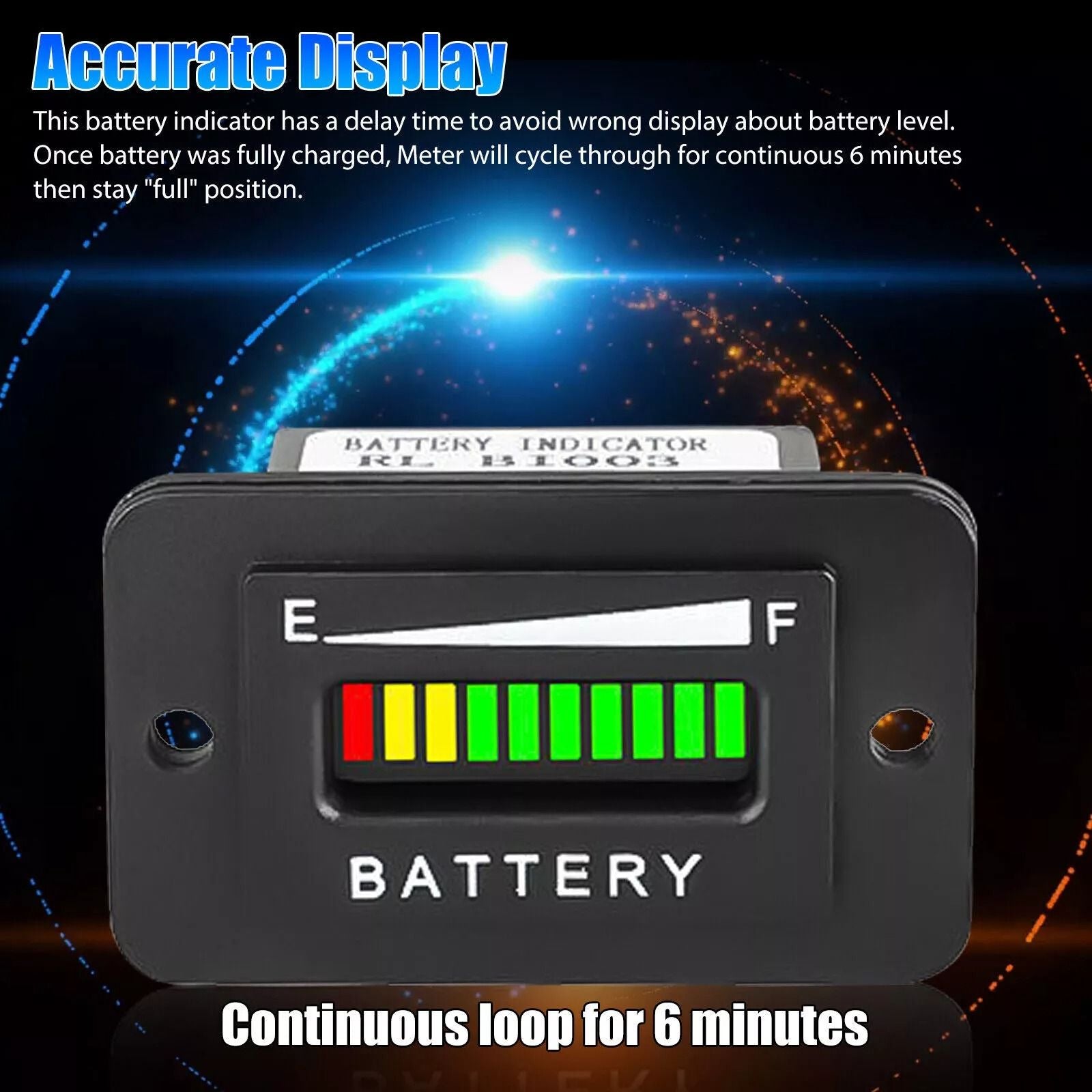 Battery Indicator Meter Gauge for 36V EZGO Club Car Yamaha Golf Cart Boat  ATV Voltage Tester