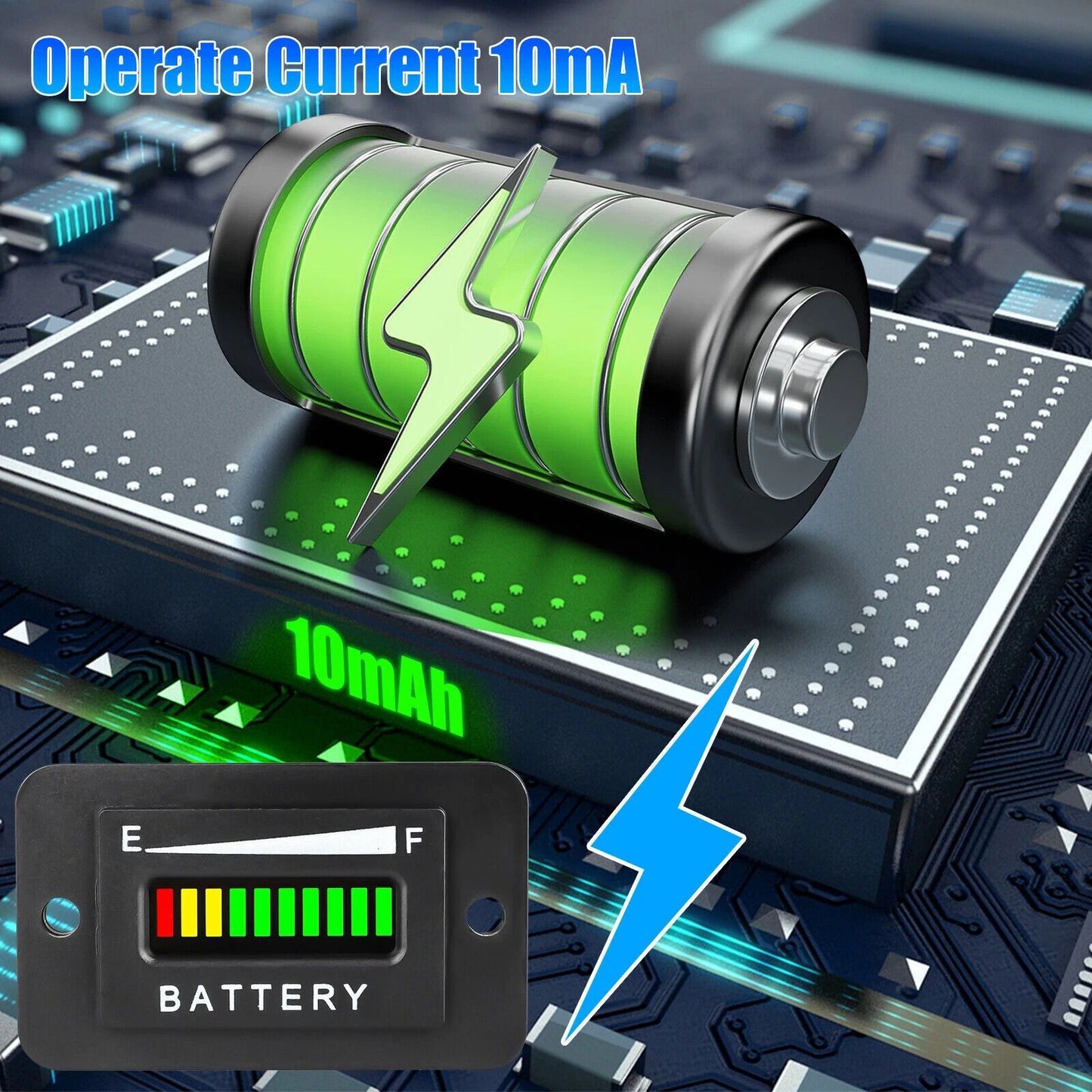 Battery Indicator Meter Gauge for 36V EZGO Club Car Yamaha Golf Cart Boat  ATV Voltage Tester