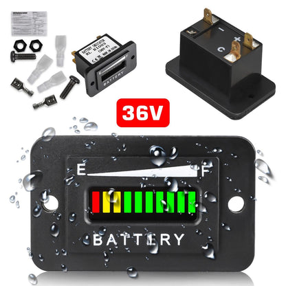 Battery Indicator Meter Gauge for 36V EZGO Club Car Yamaha Golf Cart Boat  ATV Voltage Tester