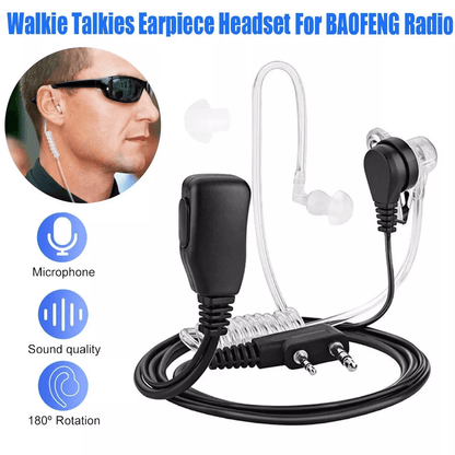 FBI-Style Security Walkie Talkies Earpiece Earphone Mic Radio