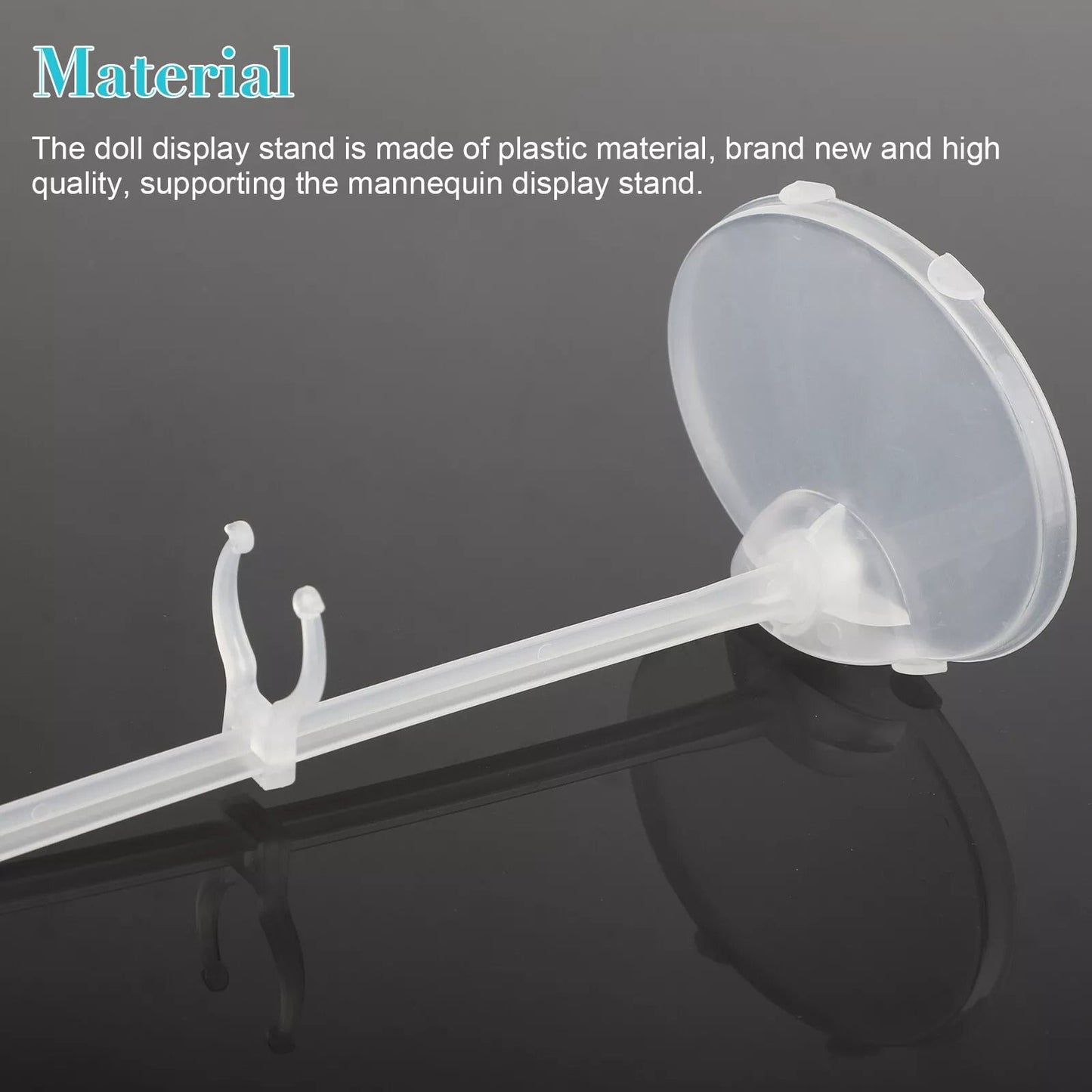 Doll Display Stand Transparent Model Holder  Shelf Support 2