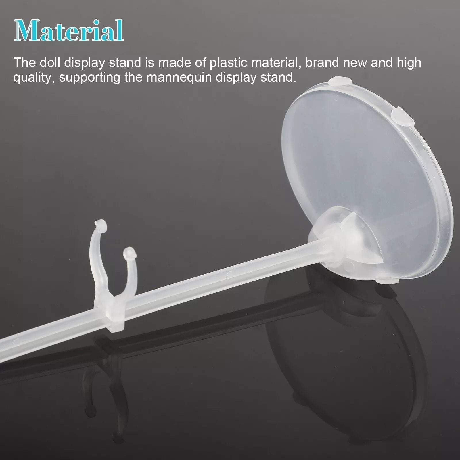 Doll Display Stand Transparent Model Holder  Shelf Support 2