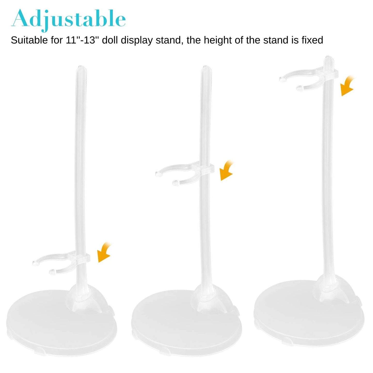 Doll Display Stand Transparent Model Holder  Shelf Support 4