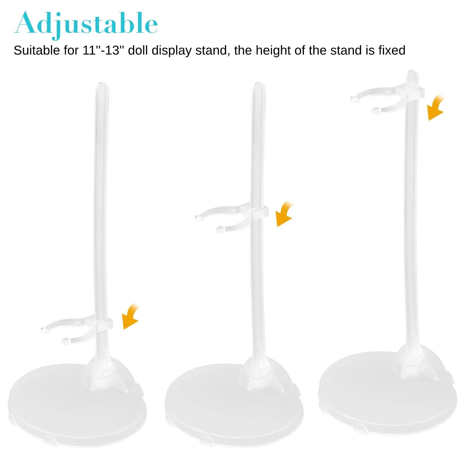 Doll Display Stand Transparent Model Holder  Shelf Support 4