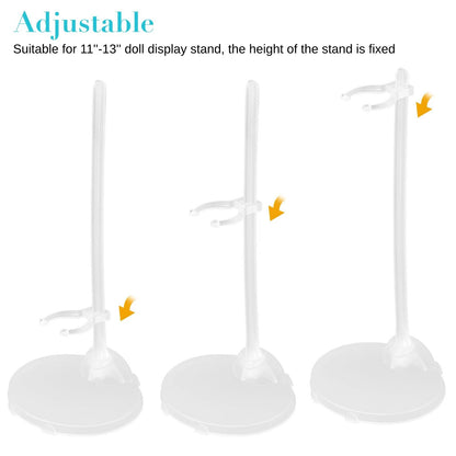 Doll Display Stand Transparent Model Holder  Shelf Support 4