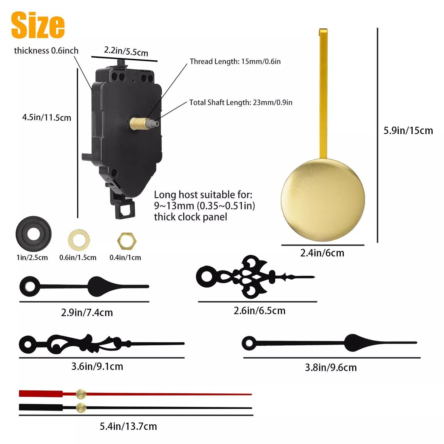 Quartz Wall Clock Pendulum Swing Movement  DIY Mechanism Kit With Silent Motor For Repair  Chime Cl 5