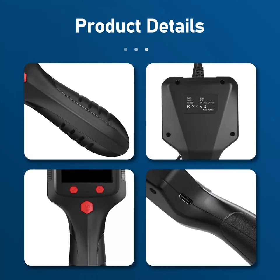 LED HD Handheld Industrial Borescope Endoscope Camera With IPS Screen Waterproof Snake Inspection C 6