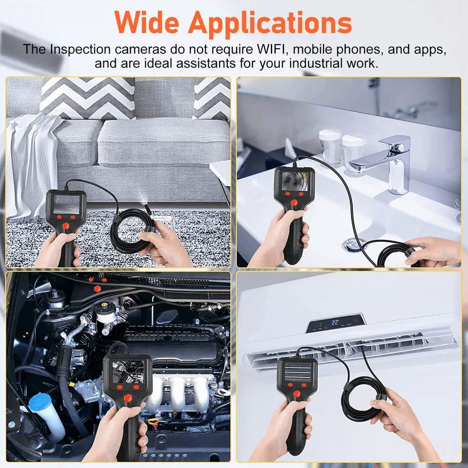 LED HD Handheld Industrial Borescope Endoscope Camera With IPS Screen Waterproof Snake Inspection C 5