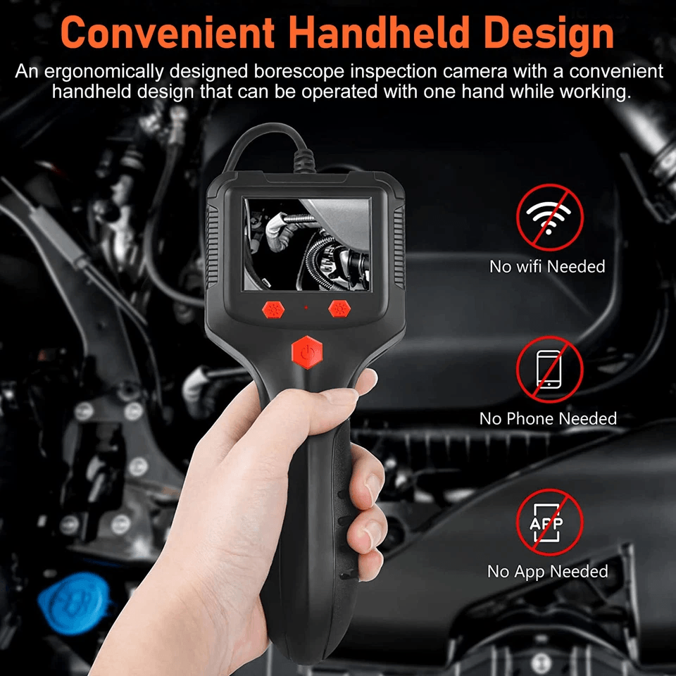 LED HD Handheld Industrial Borescope Endoscope Camera With IPS Screen Waterproof Snake Inspection C 4