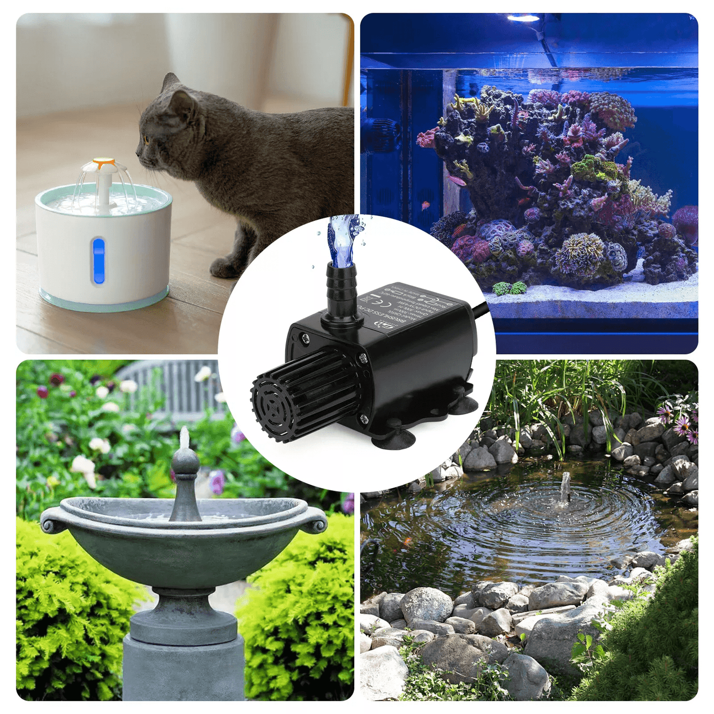 Aquarium Flow Adjustable Submersible Water Pump For Pond Fountain  Hydroponics 3