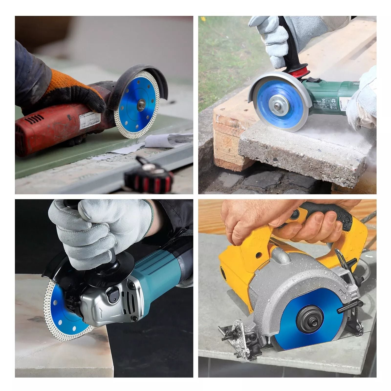 Turbo Diamond Grinder Blade Wet/Dry Cutting Disc for Porcelain Tile & Stone