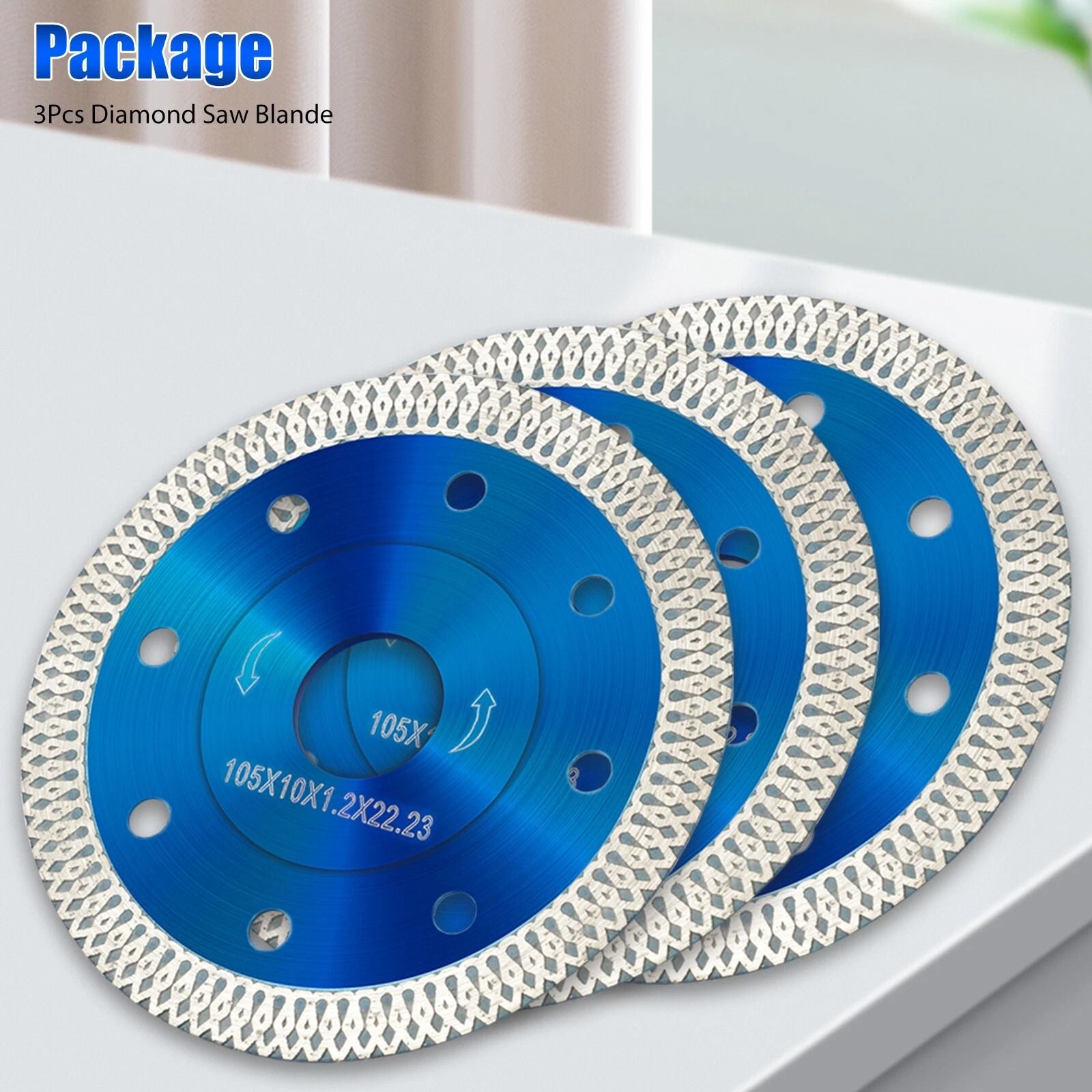 Turbo Diamond Grinder Blade WetDry Cutting Disc For Porcelain Tile  Stone 6