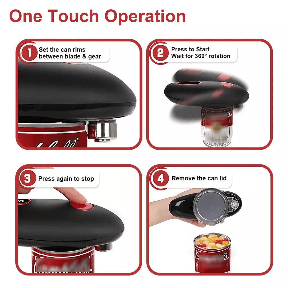 Electric Commercial Can Opener Automatic HandsFree Smooth Edge Stainless Steel Kitchen Tool 4