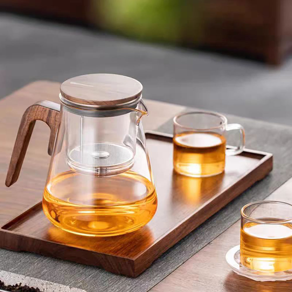 Bonston Heat-Resistant Glass Teapot with Magnetic Switch – 27oz, Durable & Stylish