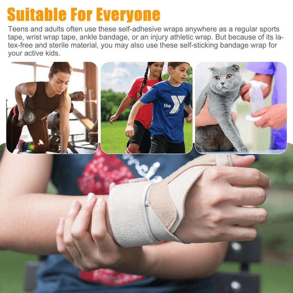 Cohesive Elastic Wrap Grip Tape Tattoo Self Adhesive Bandage For Wound Care Sports Ankle Support An 4