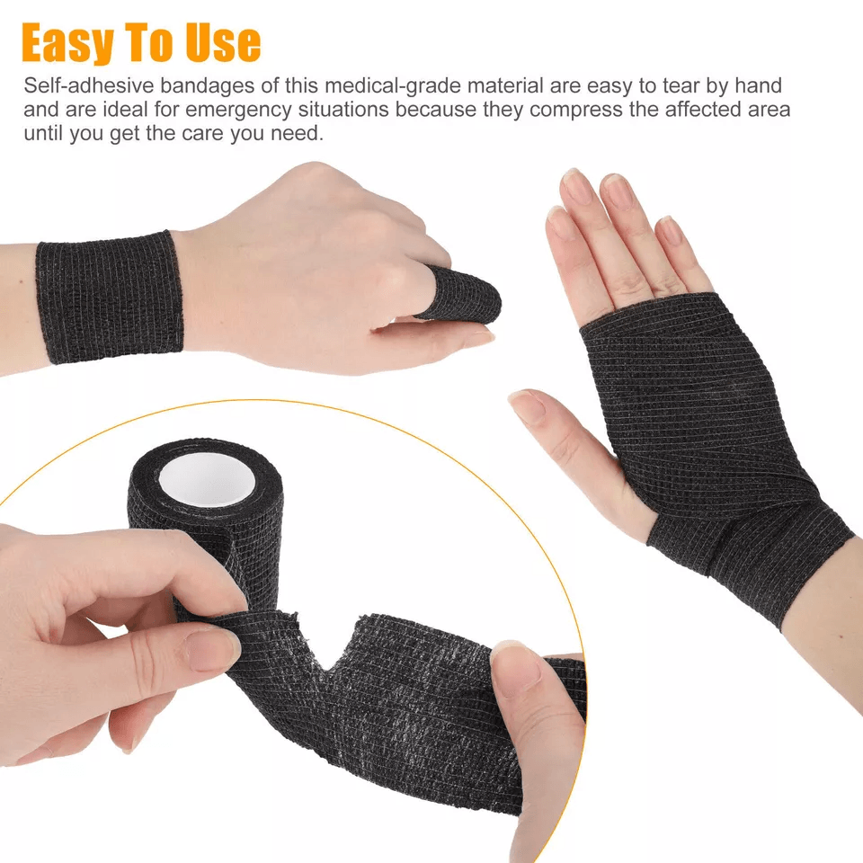 Cohesive Elastic Wrap Grip Tape Tattoo Self Adhesive Bandage For Wound Care Sports Ankle Support An 3