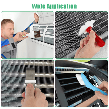 Air Conditioner Fin Cleaner Set Condenser Fin Comb  Straightener Cleaning Brush Tool Kit For AC Mai 6