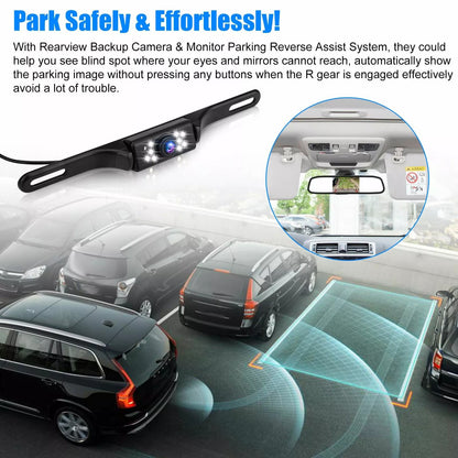 Car Backup Camera System HD Reverse Parking Camera With Night Vision IP67 Waterproof  Easy Installa 1