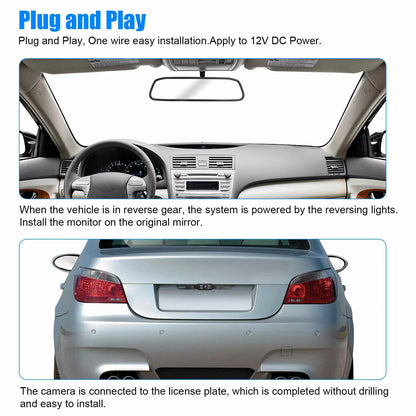 Car Backup Camera System HD Reverse Parking Camera With Night Vision IP67 Waterproof  Easy Installa 5