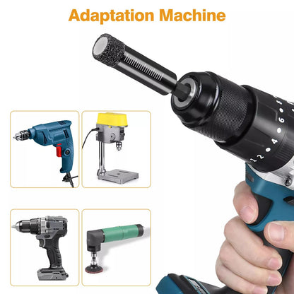 Diamond Hole Saw Set For Porcelain  Tile Vacuum Brazed Hex Shank Core Drill Bits DryWet Use 4