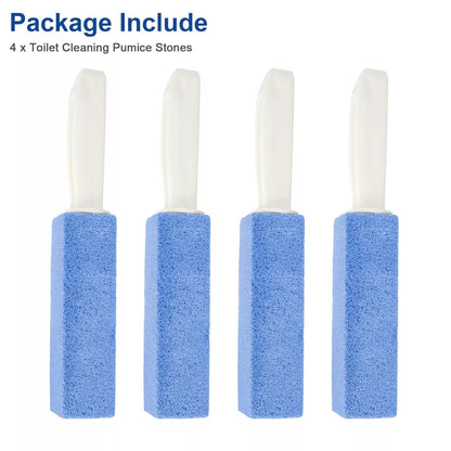 4 PCS Pumice Stone Cleaning Tool Heavy Duty Handle Toilet Scouring Stain Remover For Limescale  Har
