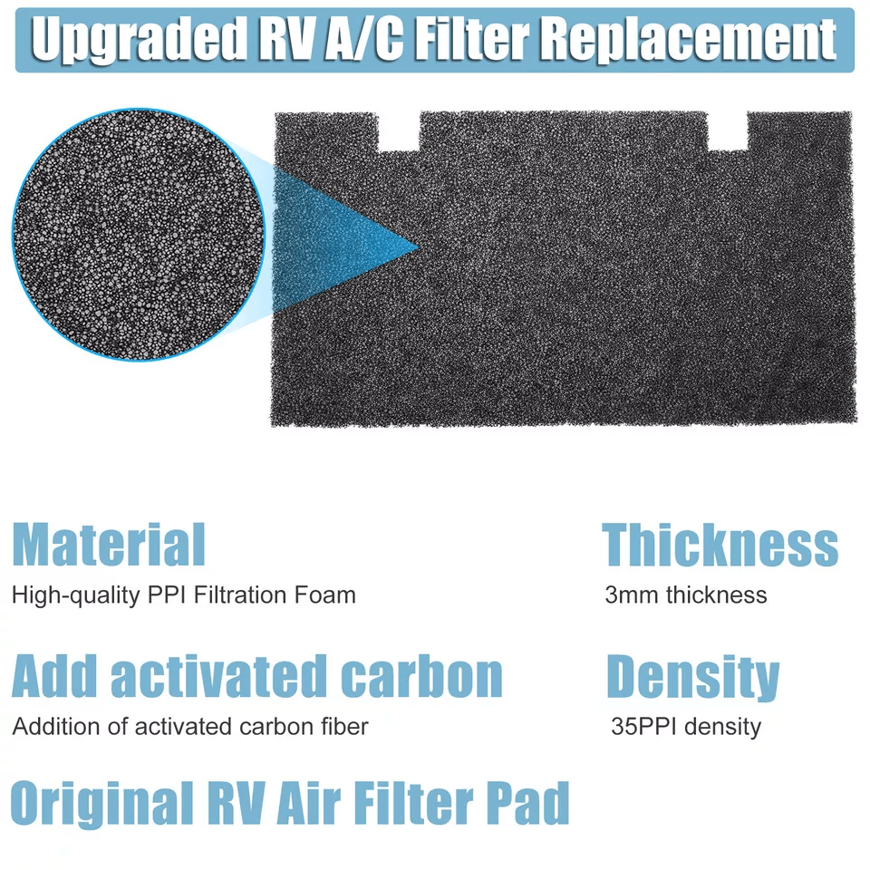Replacement RV AC Vent Grill Cover With Filters Fits Air Conditioner Easy Install For Camper Or Mot 1