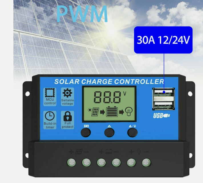MPPT Solar Charge Controller Auto Focus Tracking Regulator With LCD Display For Solar Panel System  5