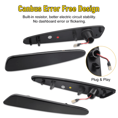 Smoked LED Side Marker Lights  Front Rear Turn Signal Lamps 4