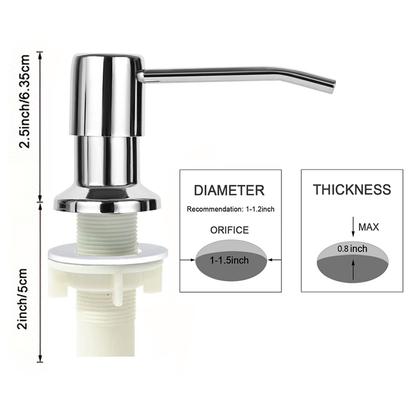 Soap Dispenser For Kitchen Sink Countertop Soap Dispenser Pump With Silicone Extension Tube 1