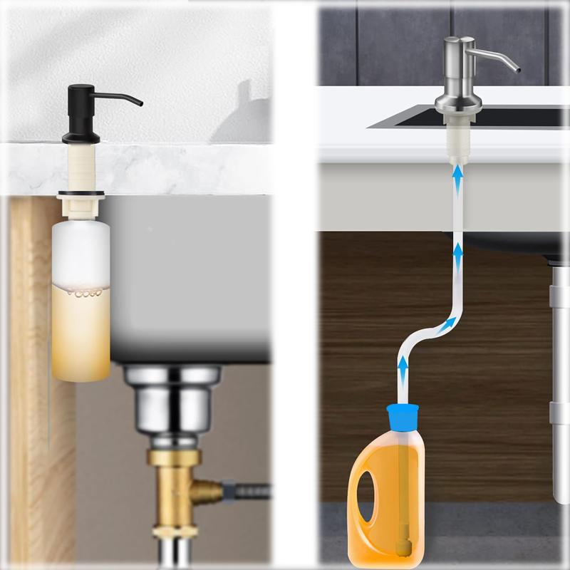 Soap Dispenser For Kitchen Sink Countertop Soap Dispenser Pump With Silicone Extension Tube 2