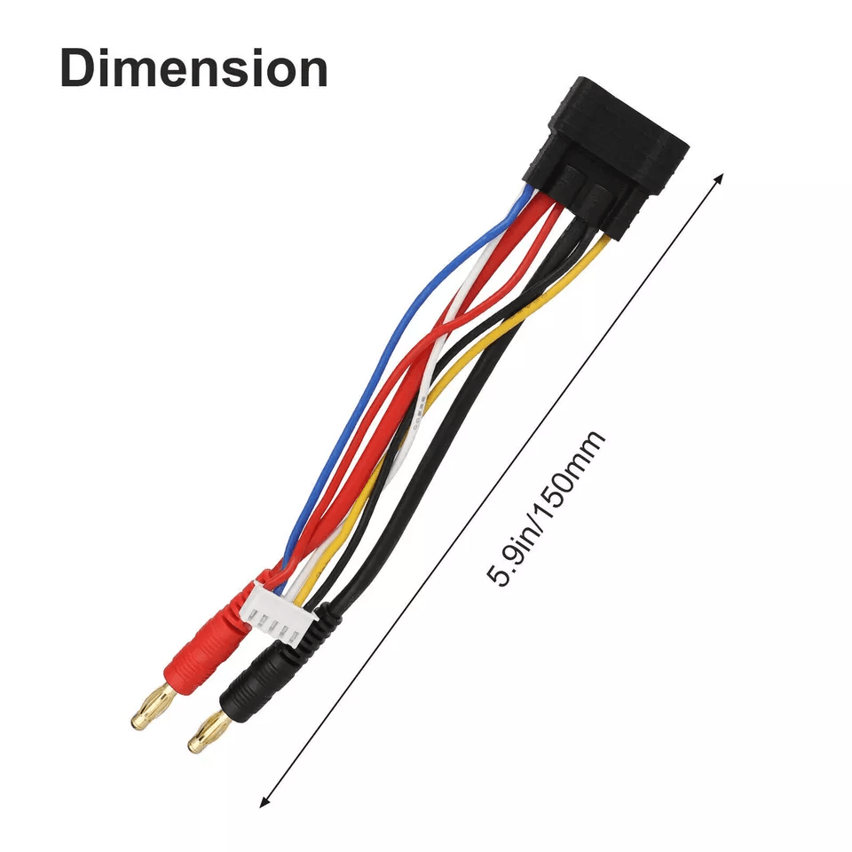 RC Traxxas Car Lipo Battery Bullet Connector Cable Adapter With Banana Plugs Wire For Lipo Hard Cas 4