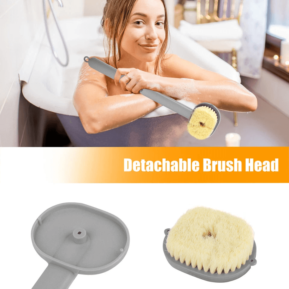 Long Handle Bath Brush With Soap Dispenser Back Scrubber And Exfoliating Body Shower Washer For Smo 2