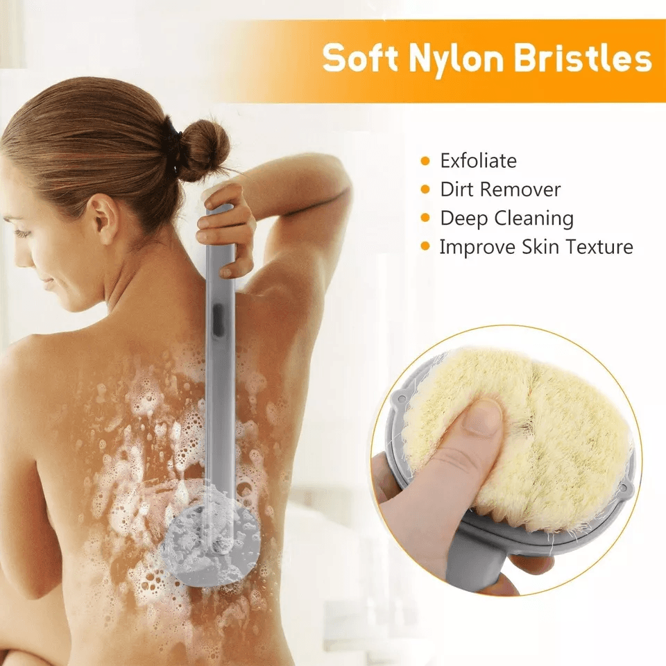 Long Handle Bath Brush With Soap Dispenser Back Scrubber And Exfoliating Body Shower Washer For Smo 1