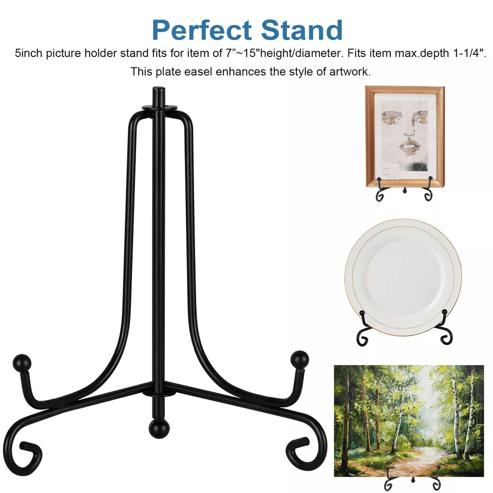 Adjustable Iron Easel Stand Plate Holders For Pictures Classic Metal Display Rack For Photo Frames  2