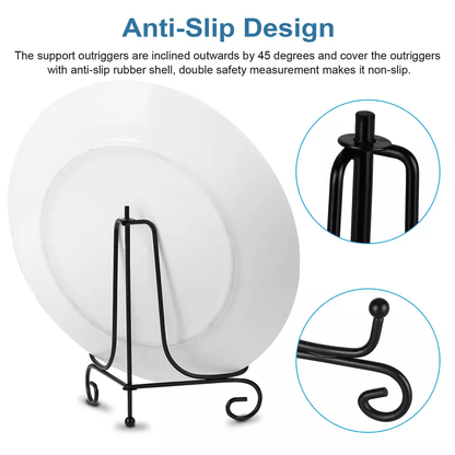 Adjustable Iron Easel Stand Plate Holders For Pictures Classic Metal Display Rack For Photo Frames  3